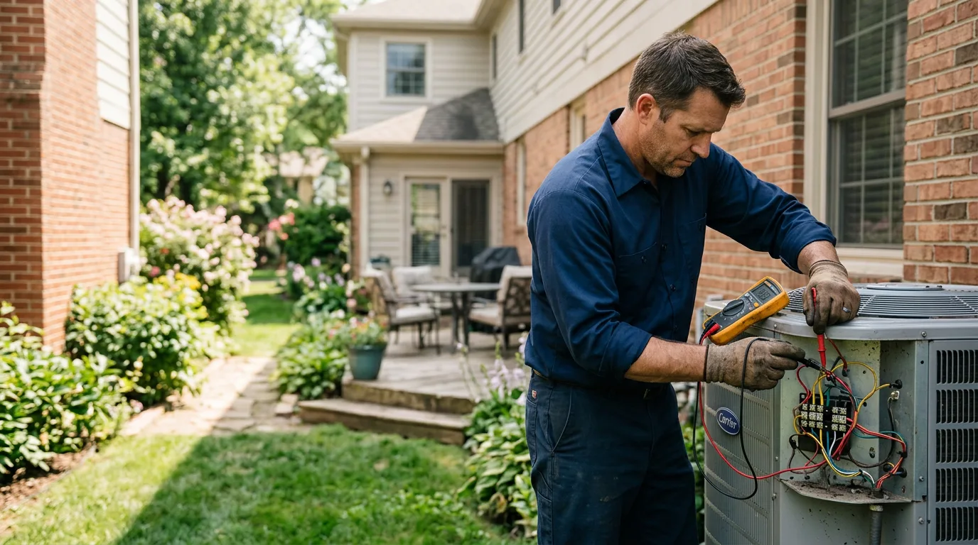 HVAC technician working near Durham, NC